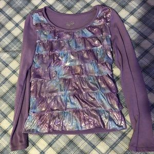 Justice size 10 LS purple shirt